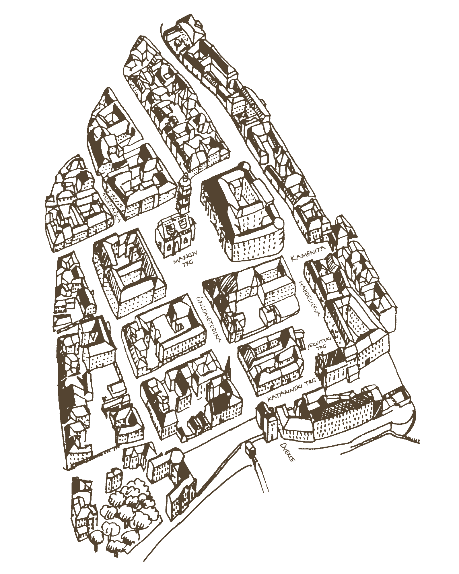 Mapa obilaska Gornjeg grada